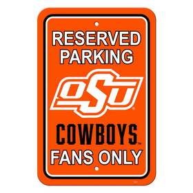 Oklahoma State Cowboys Sign 12x18 Plastic Reserved Parking Style CO