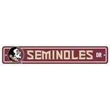 Florida State Seminoles Sign 4x24 Plastic Street Style CO