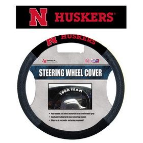 Nebraska Cornhuskers Steering Wheel Cover Mesh Style N Logo Design CO