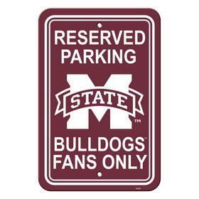 Mississippi State Bulldogs Sign 12x18 Plastic Reserved Parking Style CO