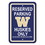 Washington Huskies Sign 12x18 Plastic Reserved Parking Style CO