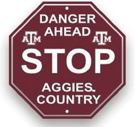 Texas A&M Aggies Sign 12x12 Plastic Stop Style CO