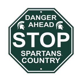 Michigan State Spartans Sign 12x12 Plastic Stop Style CO