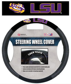LSU Tigers Steering Wheel Cover Mesh Style CO