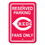 Cincinnati Reds Sign 12x18 Plastic Reserved Parking Style CO