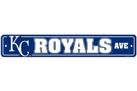 Kansas City Royals Sign 4x24 Plastic Street Style CO