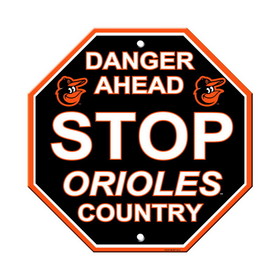 Baltimore Orioles Sign 12x12 Plastic Stop Style CO