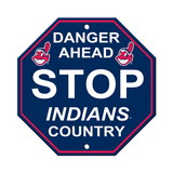 Cleveland Indians Sign 12x12 Plastic Stop Style CO