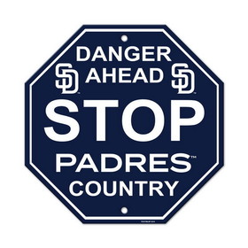 San Diego Padres Sign 12x12 Plastic Stop Style CO