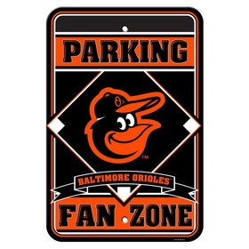 Baltimore Orioles Sign 12x18 Plastic Fan Zone Parking Style CO