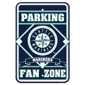 Seattle Mariners Sign 12x18 Plastic Fan Zone Parking Style CO