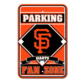San Francisco Giants Sign 12x18 Plastic Fan Zone Parking Style CO