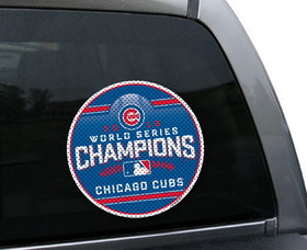 Chicago Cubs Window Film 12 Inch 2016 World Series Champs Design CO