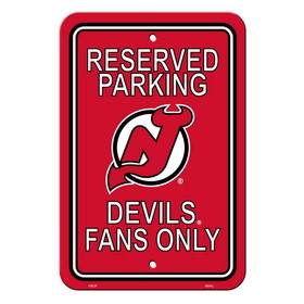 New Jersey Devils Sign 12x18 Plastic Reserved Parking Style CO