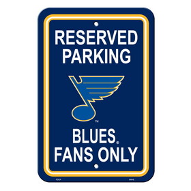 St. Louis Blues Sign 12x18 Plastic Reserved Parking Style CO