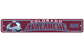 Colorado Avalanche Sign 4x24 Plastic Street Style CO
