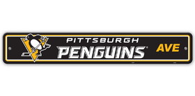 Pittsburgh Penguins Sign 4x24 Plastic Street Style CO