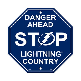 Tampa Bay Lightning Sign 12x12 Plastic Stop Style CO