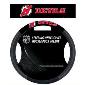 New Jersey Devils Steering Wheel Cover Mesh Style CO
