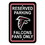 Atlanta Falcons Sign 12x18 Plastic Reserved Parking Style CO