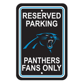 Carolina Panthers Sign 12x18 Plastic Reserved Parking Style CO