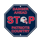 New England Patriots Sign 12x12 Plastic Stop Style CO