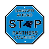 Carolina Panthers Sign 12x12 Plastic Stop Style CO