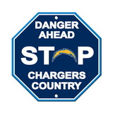 Los Angeles Chargers Sign 12x12 Plastic Stop Style