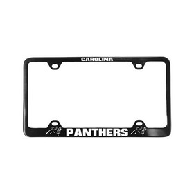 Carolina Panthers License Plate Frame Laser Cut Black