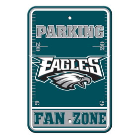 Philadelphia Eagles Sign 12x18 Plastic Fan Zone Parking Style CO