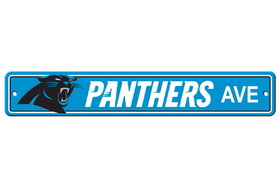 Carolina Panthers Sign 4x24 Plastic Street Style