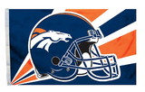 Denver Broncos Flag 3x5 Helmet Design