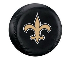 New Orleans Saints Black Logo Tire Cover - Size Large