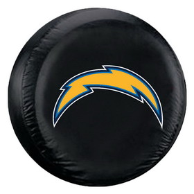 Los Angeles Chargers Tire Cover Standard Size Black CO