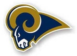 Los Angeles Rams 12" Left Logo Car Magnet