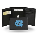 North Carolina Tar Heels Wallet Trifold Leather Embroidered