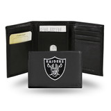Oakland Raiders Embroidered Leather Tri-Fold Wallet