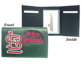 St. Louis Cardinals Embroidered Leather Tri-Fold Wallet