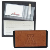 Arizona Wildcats Checkbook Cover Leather/Nylon Embossed CO