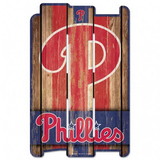 Philadelphia Phillies Sign 11x17 Wood Fence Style