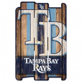 Tampa Bay Rays Sign 11x17 Wood Fence Style