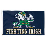 Notre Dame Fighting Irish Flag 3x5 Deluxe Style Leprchaun Fighting Irish Design