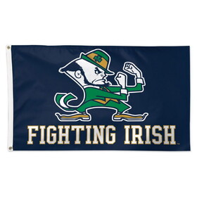 Notre Dame Fighting Irish Flag 3x5 Deluxe Style Leprchaun Fighting Irish Design