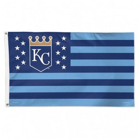 Kansas City Royals Flag 3x5 Deluxe Style Stars and Stripes Design