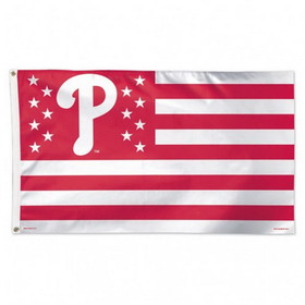 Philadelphia Phillies Flag 3x5 Deluxe Style Stars and Stripes Design