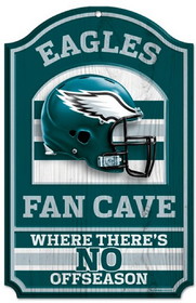 Philadelphia Eagles Wood Sign - 11"x17" Fan Cave Design