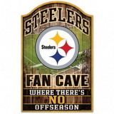 Pittsburgh Steelers Wood Sign - 11"x17" Fan Cave Design