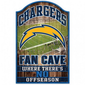 Los Angeles Chargers Sign 11x17 Wood Fan Cave Design