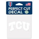 TCU Horned Frogs Decal 4x4 Perfect Cut White