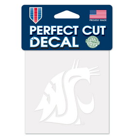 Washington State Cougars Decal 4x4 Perfect Cut White